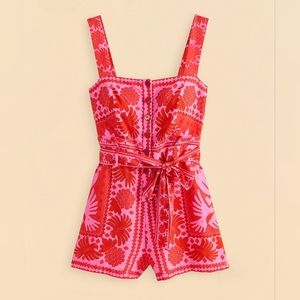 Red/pink Farm Rio romper XS NEW with tag